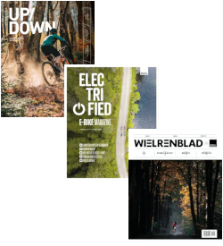 Cover van Up/Down Mountainbike Magazine, Wielrenblad en Electrified E-bike Magazine.